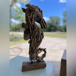 COPY - Hand made driftwood seahorse - rare from Hawaii